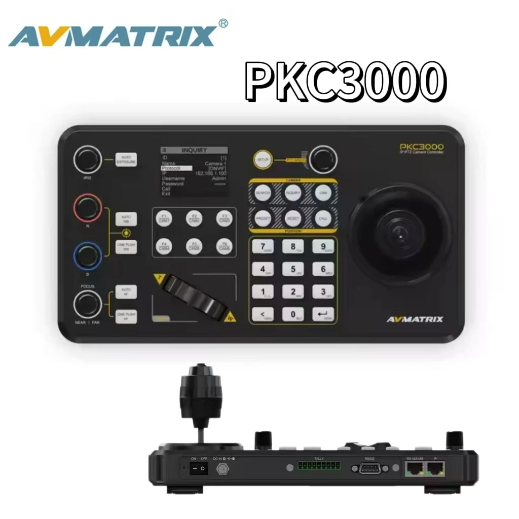 AVMATRIX PKC3000 Professional IP & Serial PTZ Camera Network Keyboard & Joystick Controller PTZ-Bedienpanel Mit 2.2