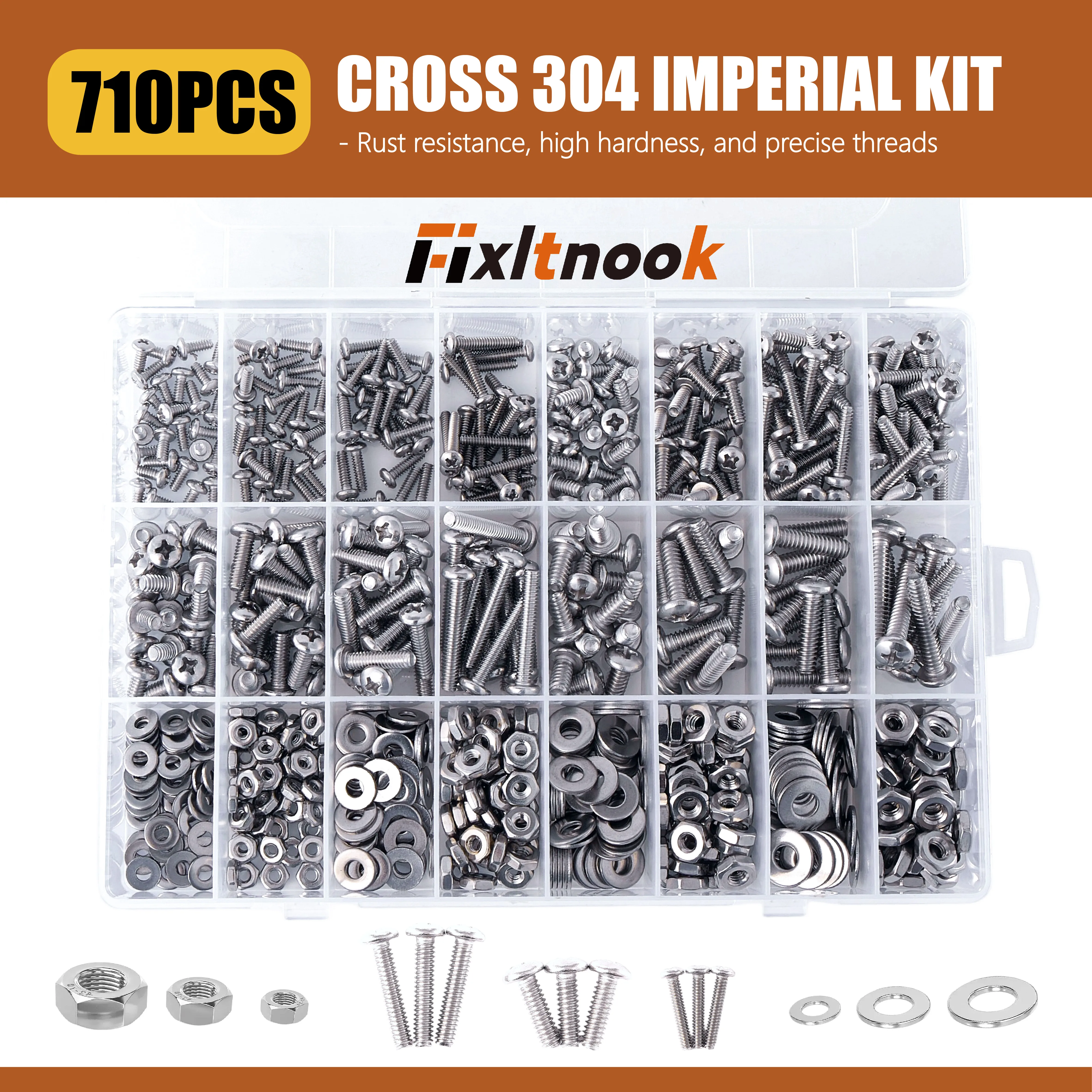 

710 шт., комплект винтов и гаек из нержавеющей стали 304