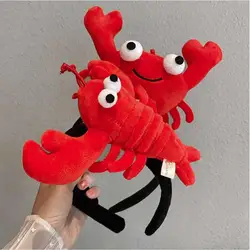 Fashion Hair Accessories Crayfish Crab Cute Hair Band Plush Hairpin Headband Face Wash