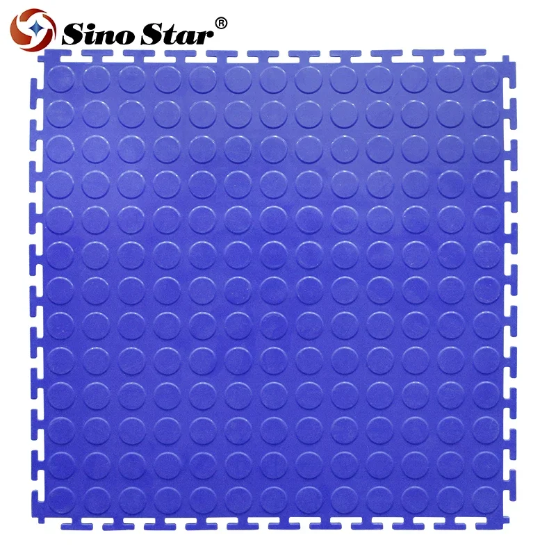 6mm Thickness Garage 100% PVC Floor Mats 14Pcs/box Use For 3.5 Square meter Garage Piston Repair Studio 50*50cm