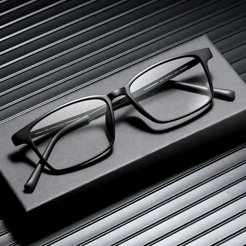 TR90 Hochwertige Lesebrille aus reinem Titan für Männer, Anti-Blaulicht-Presbyopie-Brille mit Dioptrien + 1,0 bis + 4,0 – Detail 1