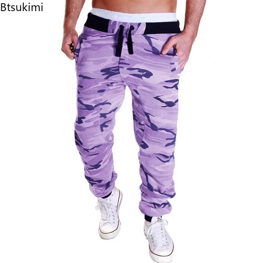 Novo 2025 calças masculinas hip hop camuflagem calças casuais moda solta lápis calças tendência streetwear conforto calças esportivas para homem