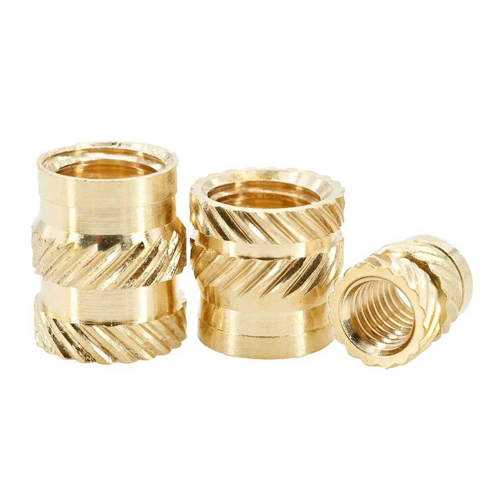 3D Printing Part Insert Heat Threaded Brass Nut Knurled Hot Melt Molding Injection Embed Insert Nut1/4 2-56 4-40 6-32 8-32 10-32