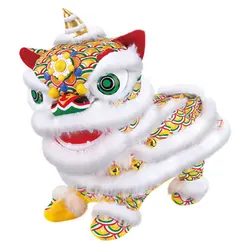 Robot Lion Toy Walking Sing Song Electronic Plush Animal USB Charge Music Electric Pet Chinese Traditional Toys For Kids Gift