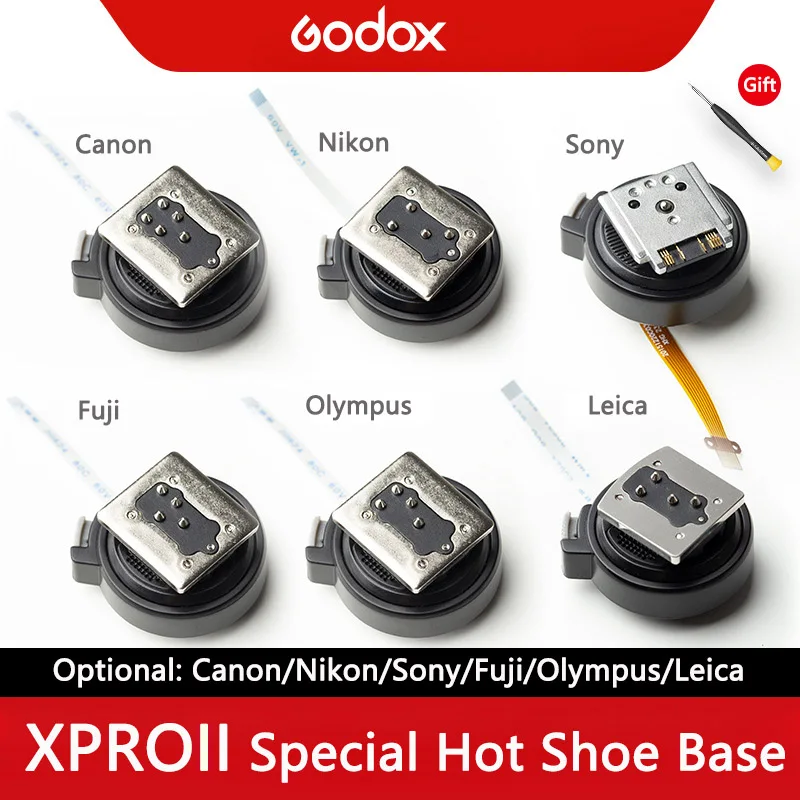 Godox XPROII Trigger Hot Shoe C / S / N / F/O / L Top Flash Горячие ботинки Аксессуары для вспышек Замена аксессуаров для Sony Nikon Canon