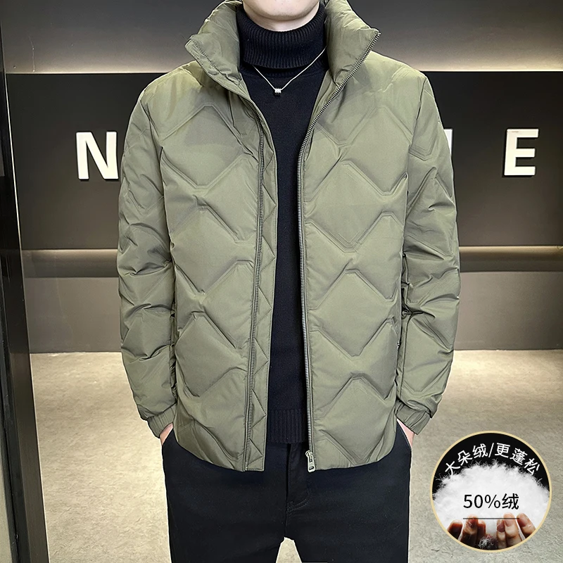 

2025Trendsetting Men's Down Jacket Ultra Lightweight 90% White Duck Down Fill Waterproof Windproof Puffer Coat for Urban Outdoor