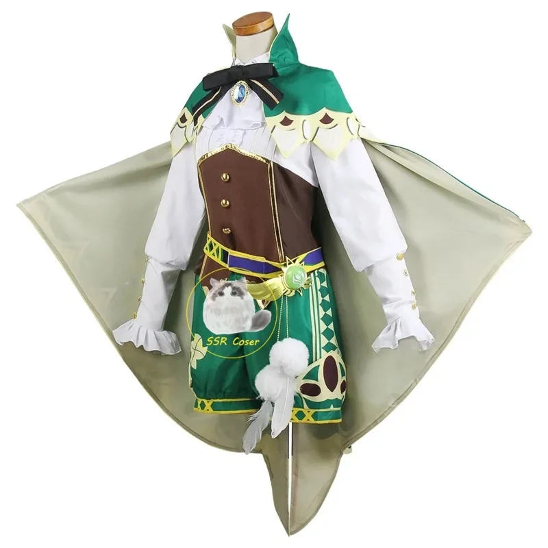 أزياء فينتي التأثيرية جينشين إمباكت التأثيرية أزياء بارباتوس النمط الصيني شعر مستعار فينتي أزياء الهالوين للنساء ويندي