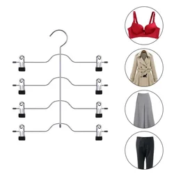 4 Tier Pant Hanger for Clothes Organizer Multifunction Shelves Magic Trouser Hangers Closet Storage