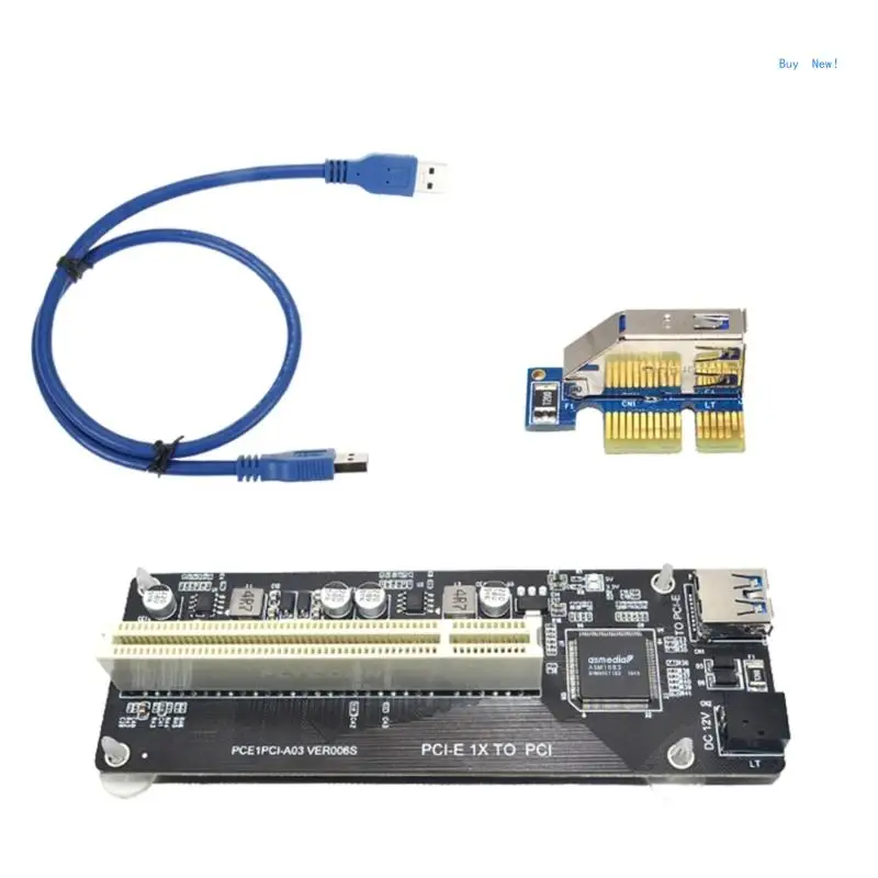 PCIe to PCI Adapter Card PCI-E to PCI Converter PCI-e Extender Card PCI-E1.0 Supporting Dual Pci to Work Simultaneously