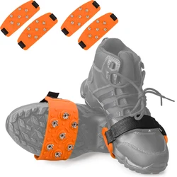 Outdoor Climbing Snow Mountain Slip Resistant Seven Teeth Adjustable Ice Claws Silicone Metal