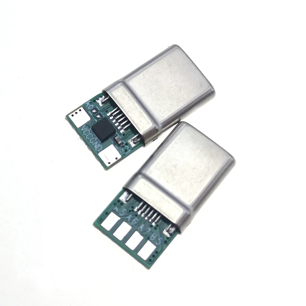 Enchufe de soldadura USB 3,1 tipo C de 6 pines, conector macho para bricolaje, placa de PC, PD100W, 60W, 40W, 5A, Cable de carga de alta potencia