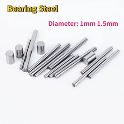 50-100pcs Bearing Steel Hard Shaft Needle Roller Dia.1mm 1.5mm Bearing Steel Cylindrical Pin Round Straight Pin Locating Dowel