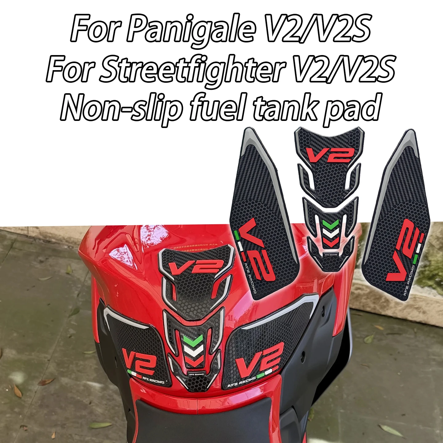 

2025 2026 New V2S Motorcycle Sticker for Ducati Panigale V2 V2S Streetfighter V2 V2S Fuel Tank Traction Pads Protective Stickers