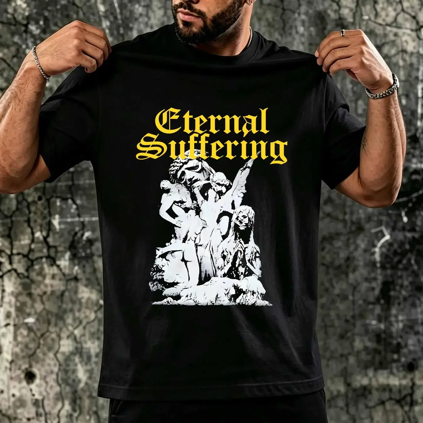 washed T Shirt Eternal Suffering Drowning In Tragedy Fullsizes S To 5XL long or short sleeves vintage Washed Comfortable
