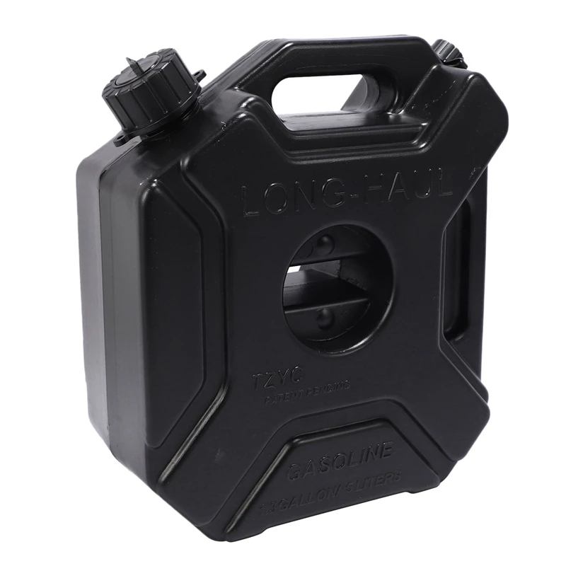 4X 5L Liters Black Fuel Tank Can Car Motorcycle Spare Petrol Oil Tank Backup Jerrycan Fuel-Jugs Canister With Lock & Key