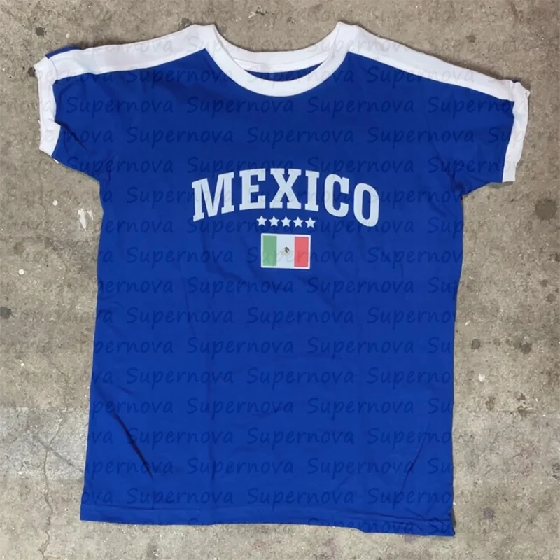 Y2k camisetas sin mangas de verano y camisetas crop tops Harajuku moda mujeres tops 2023 ropa gótica mujeres estética mexicana