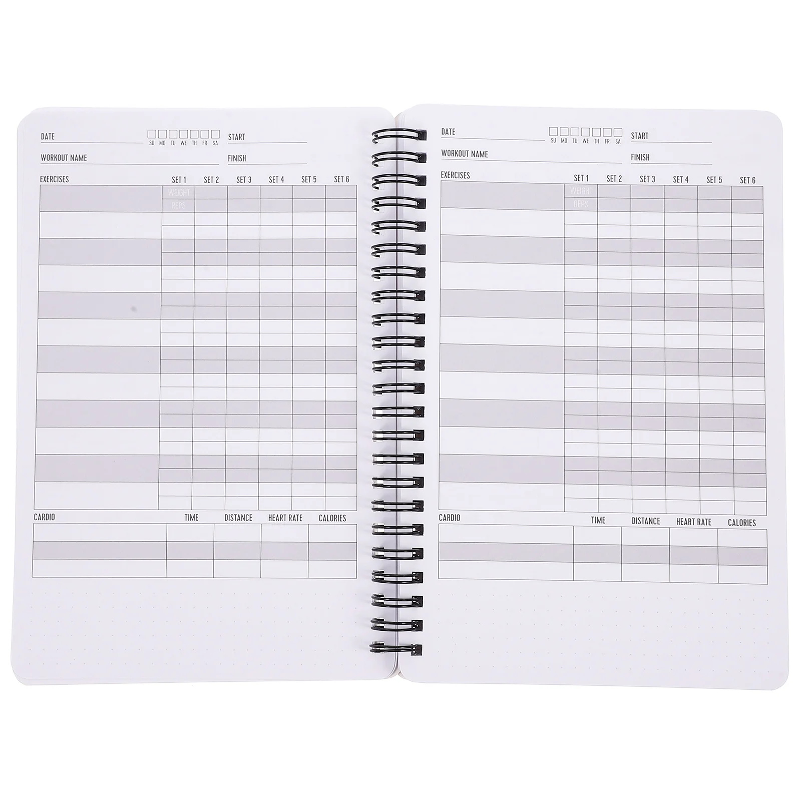 Fitness Punch Book Workout Notebook Journal and Planner Weightlifting Magazine Gym Portable Paper Goal