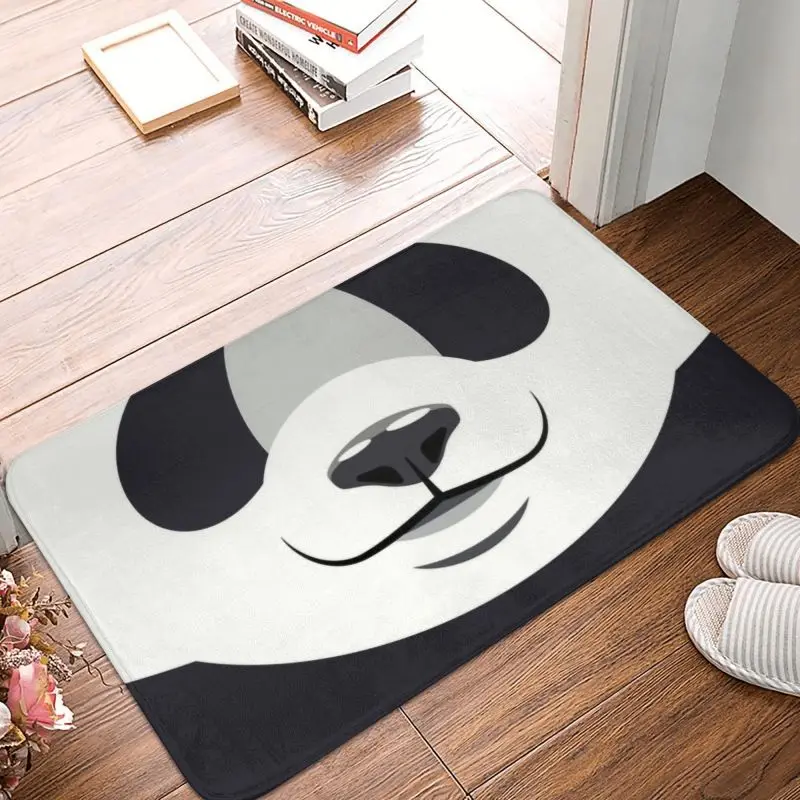 Panda Bear Front Door Mat Anti-Slip Indoor Waterproof Animal Lover Doormat Garden Garage Entrance Rug Carpet