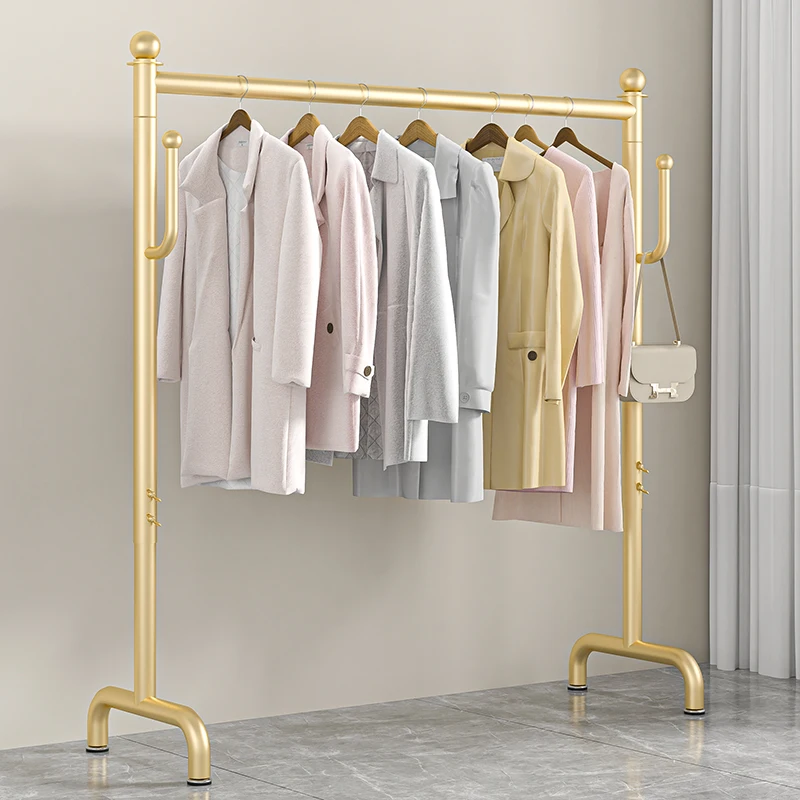 

Clothes hanging rack, floor to ceiling, folding single pole balcony in bedroom, rental room, dormitory, hanging clothes