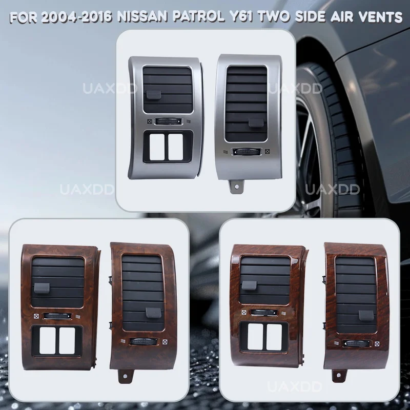 

Вентиляционный отверстие для Nissan Patrol Y61, решетка приборной панели 2004-2016 гг., розетка для кондиционера автомобиля, аксессуары для интерьера переменного тока, комплект рамки кондиционера
