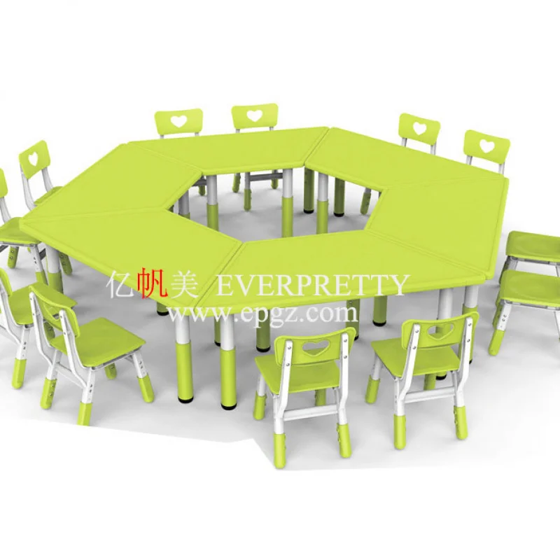 custom.New Kindergarten Furniture Design Different Shape Color Customized Desk and Chair Student