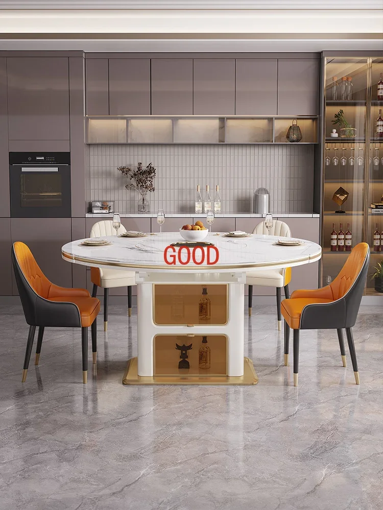 Многофункциональный складной круглый стол для небольшой квартиры, комбинация стола и стула с поворотным столом