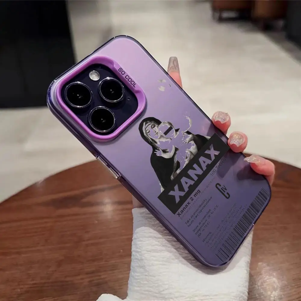 Xx-ANAX C-ChillS PillS جراب هاتف آيفون 11 12 13 14 15 16 17Pro Max Air Plus حافظة فضية ملونة فاخرة راقية #5