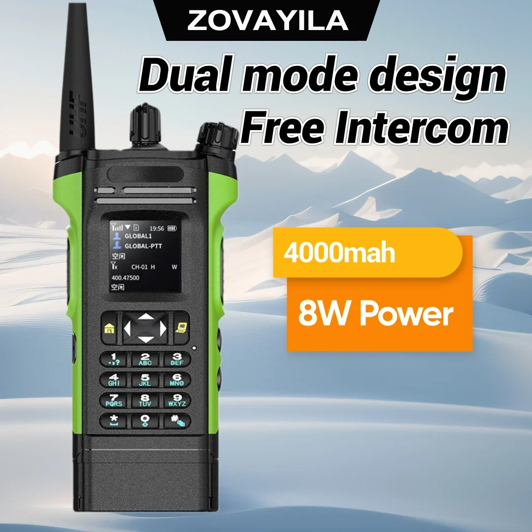 Dual Mode Intercom for Public, POC, UHF, Analog, Outdoor, 5000km Intercom, Call 4G Card, Intercom