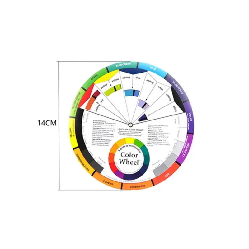 Pocket Color Wheel, Artist Pigment Paint Color Mixing Guide Palette Wheel Matching Chart Board Mix Color Selection Tool