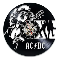 AC DC Vinyl Record Wall Clock Modern Design Music Rock Band Vintage Vinyl LP Record  Clocks Wall Watch Home Decor Gifts for Fans