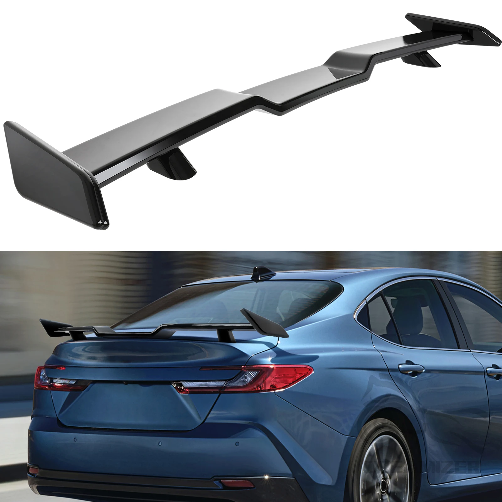 

Для 2018-2023 Toyota Camry JDM TRD стиль Highkick багажник спойлер крыло задняя дверь комплект кузова аксессуары черный углеродное волокно