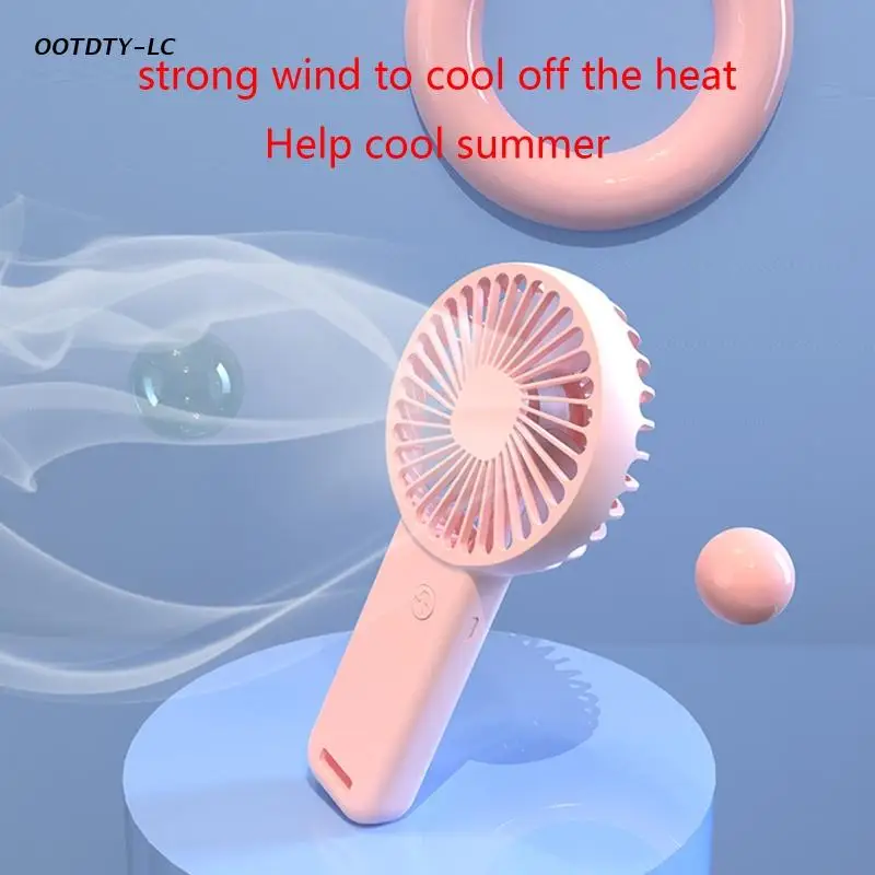 Portable Handheld Fan Small Cooling Fan USB Rechargeable Eyelash Fan Low Noise Dropship