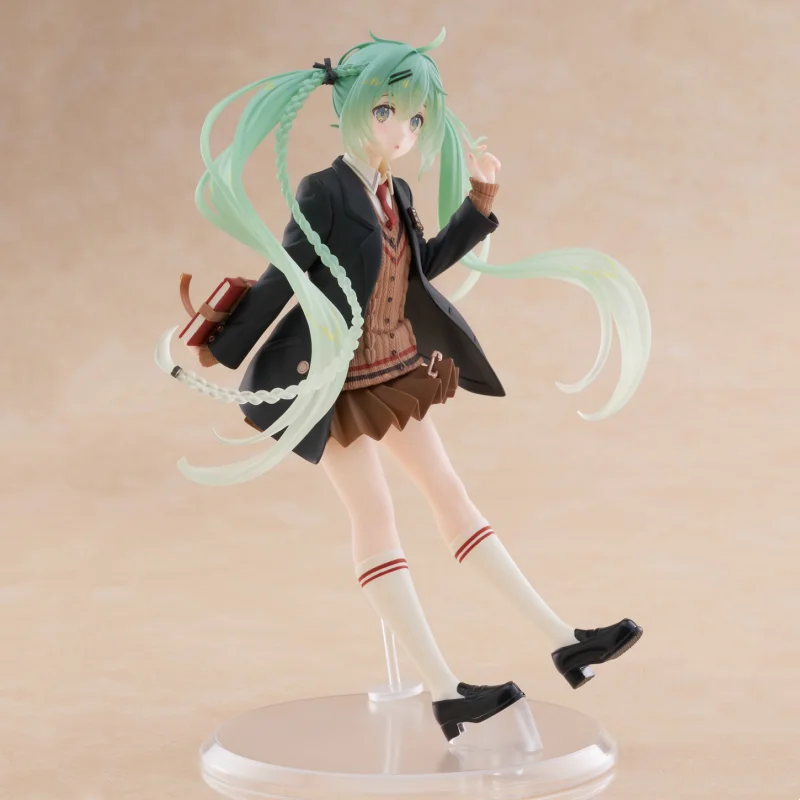 Genuine Original Taito Hatsune Miku Preppy Ver Anime Figure Model Collectible Toys Ornament Decoration Girls Birthday Gift
