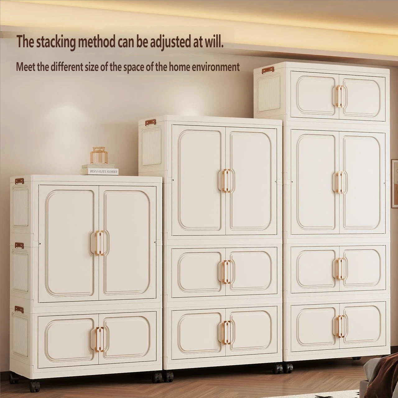 No-Install Foldable Baby Wardrobe – Multilayer Toy Storage Cabinet for Living Room & Bedroom, Space-Saving Clothes Organizer