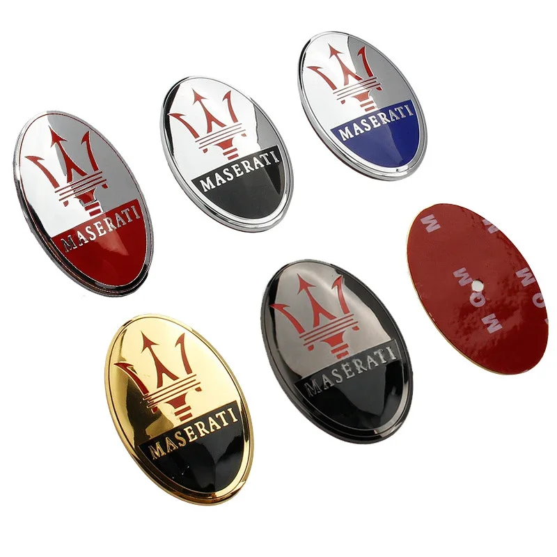 Insignia decorativa con emblema delantero de coche para Maserati Granturismo Ghibli Quattroporte Levante Gransport Granlusso GT Gran Cabrio Coupe