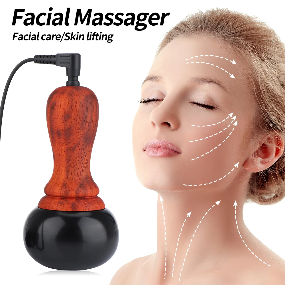 Hot Stones for Massage with Warmer Bianstone Tai Chi Ball Gua Sha Scraping Massager for Facial Eyes Abdomen Back Home SPA Relax