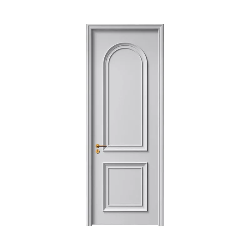 Factory wholesale bedroom door solid wood composite paint door Nordic cream wind solid wood high-grade simple room swing door