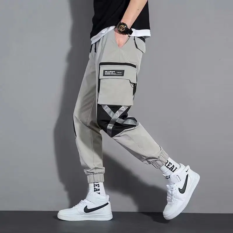 

Workwear pants 2023 men's spring and autumn trendy leggings casual pants American oversized loose fitting Harlan