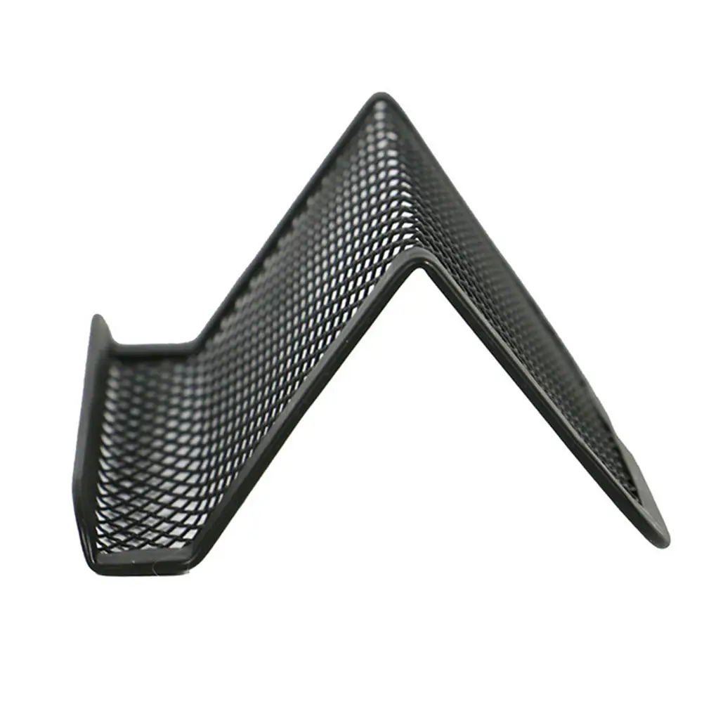 Business Card Holder 2 Pack Metal Mesh Desktop Display Stand Office Desk Organizer Modern Industrial Style