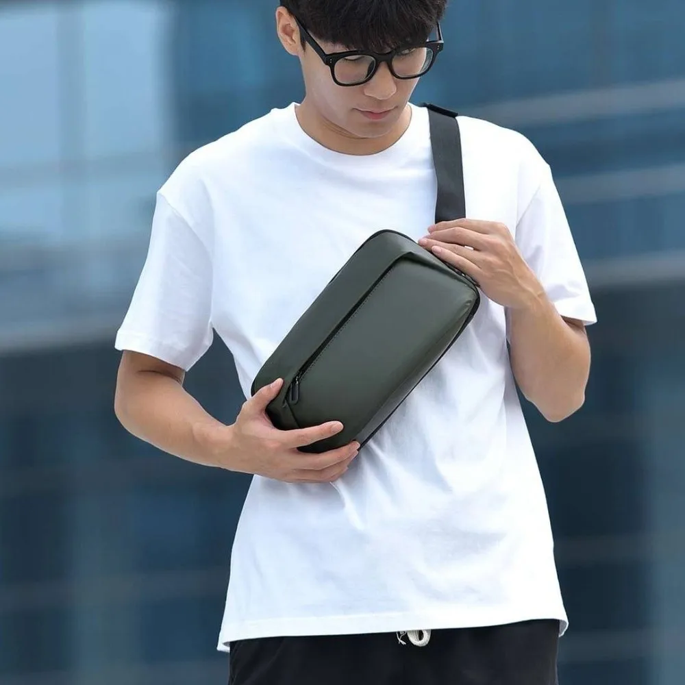 

Waterproof Men Chest Bag Oxford Cloth Japanese Style Sports Message Bag Shoulder Bag Large Capacity Crossbody Bag Outdoor
