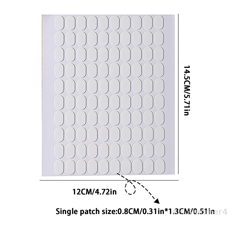 100Pcs Nail Double-side Adhesive Tape For False Nails Display Stand Tools Manicure Adhesive Strip Traceless And Transparent