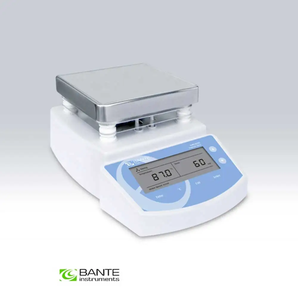 hot plate and magnetic stirrer Selectable stirring time Max heating 300 Celsius Genuine Brand BANTE Heating Timing