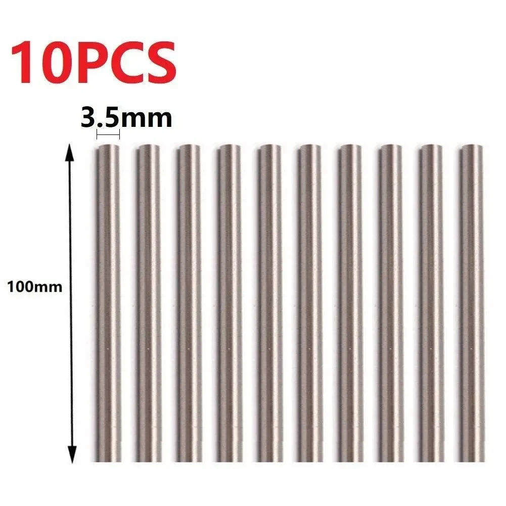 10pcs 100mm Round Bar HSS Lathe Tools HSS Square Steel Bar 200mm For Milling Turning Drilling Iron Copper Aluminum Metal Tools