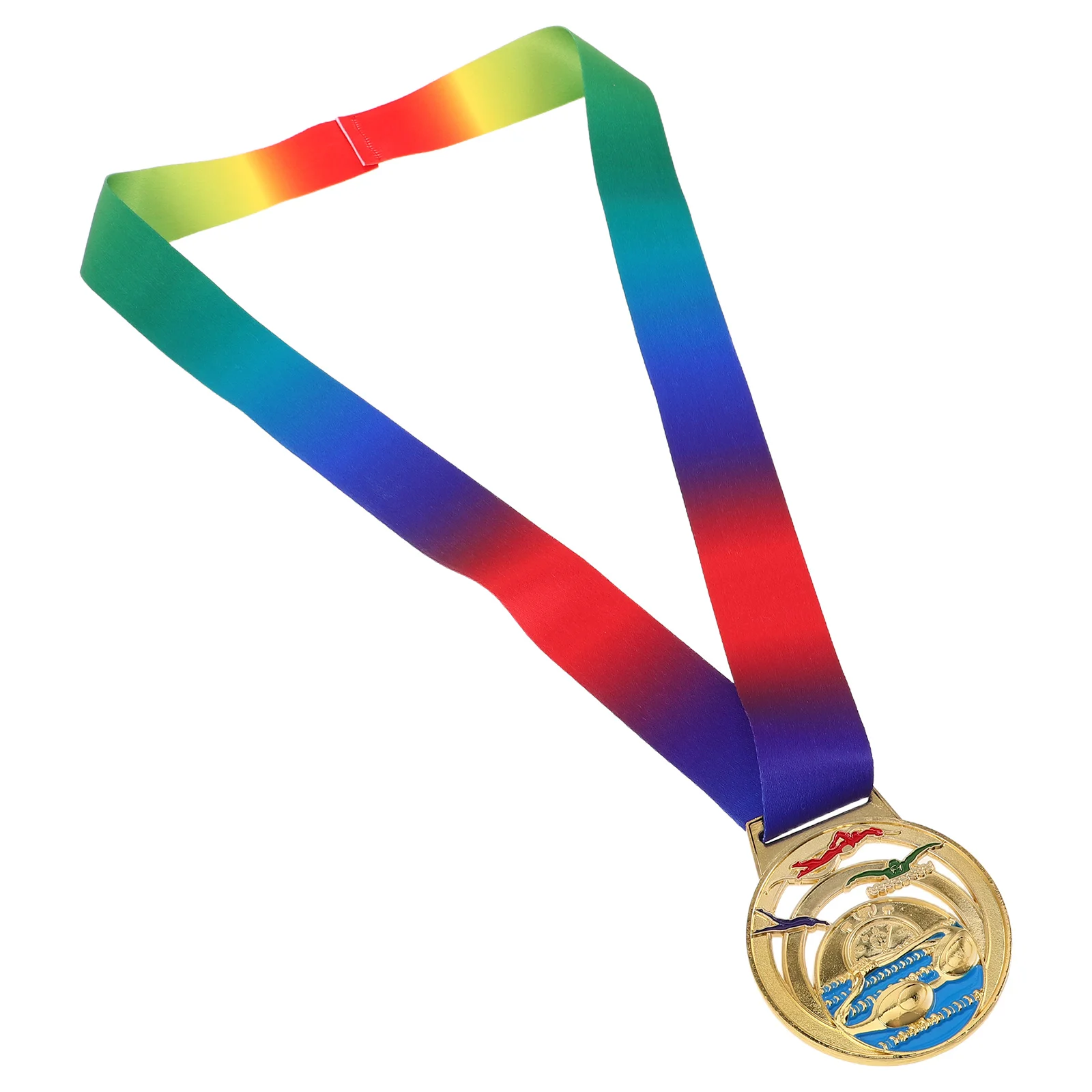 

Creative Metal Award Medals For Swimming Sports Neck Ribbon Trophy Sports Winner Medal Racing Party Props Zinc Alloy Durable