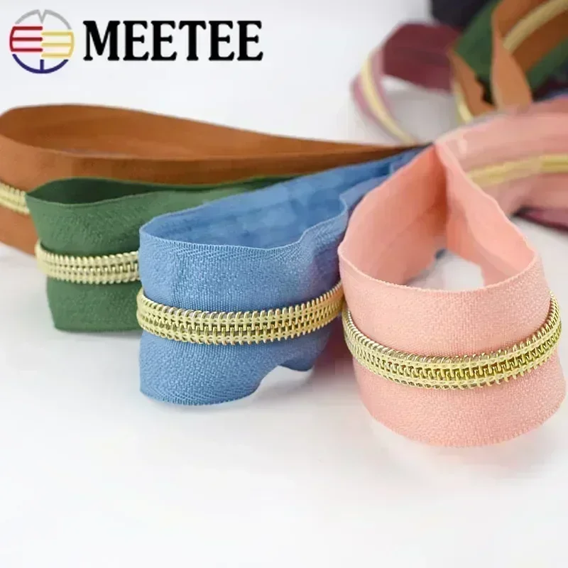 10-50Meters 5# Nylon Zippers for Sewing Bags Plastic Coil Bag Zipper Tapes By The Meter Garment Zips Replacement Accessories