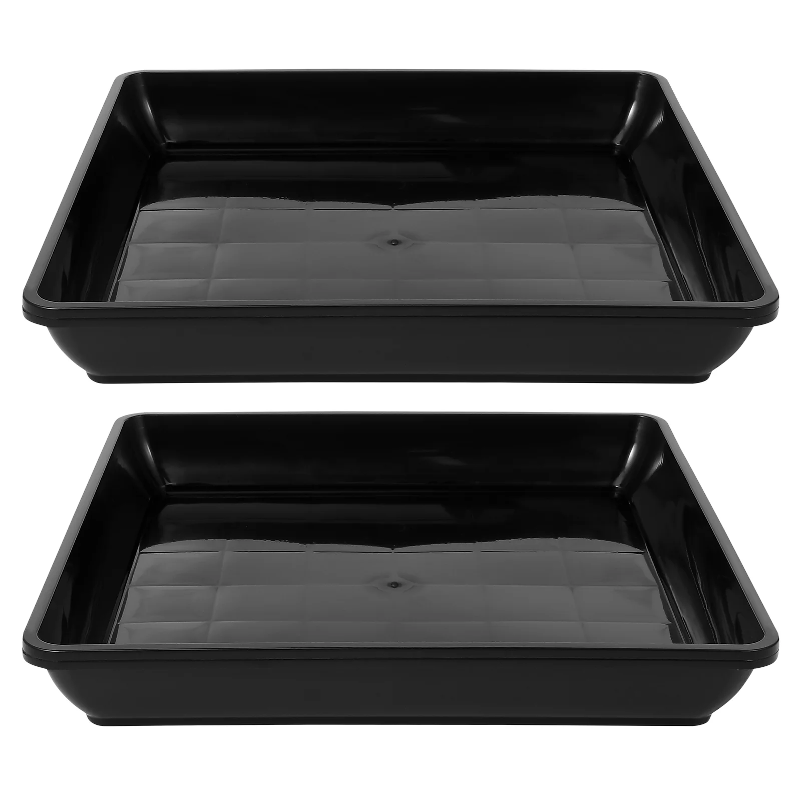 

2 Pcs Flower Pot Tray Saucers for Plants Planter Accessories Trays Indoors No Holes Pp Drainage