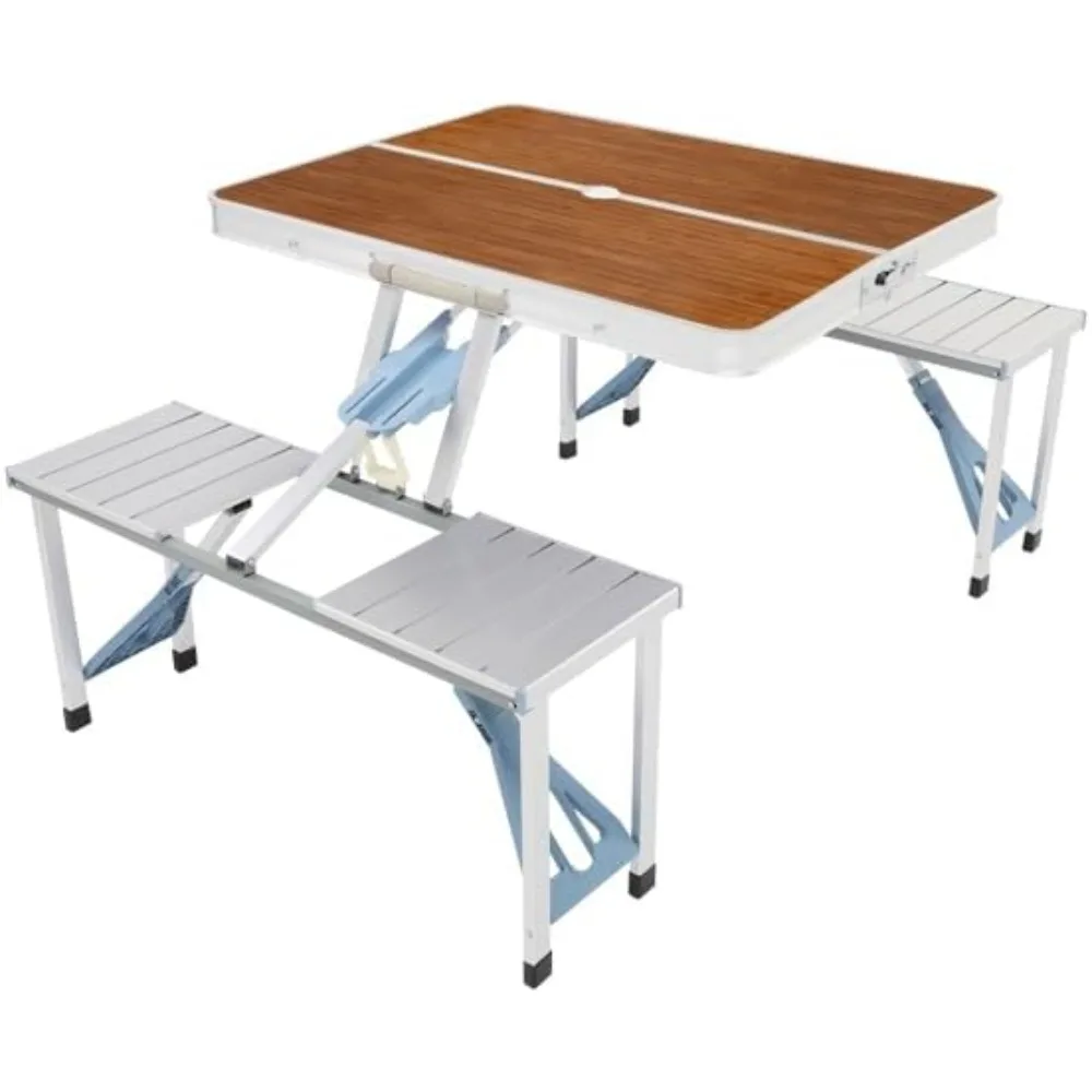 

Camping Table and Chair Set (Wood Color)