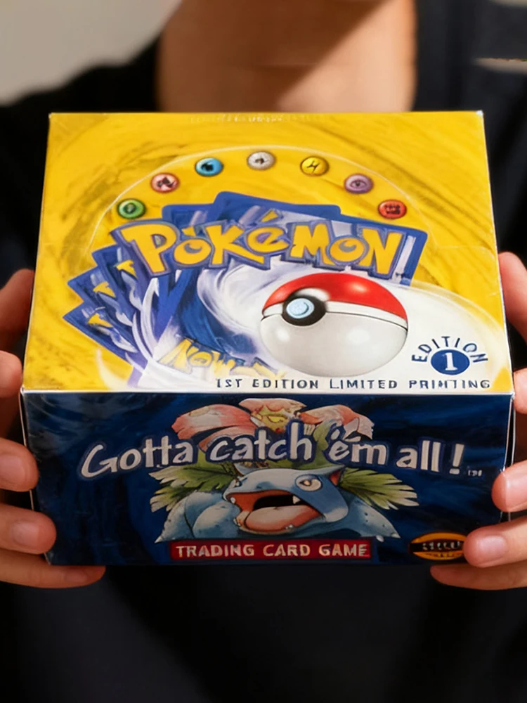 PKM 1STEdition 36Packs/Box Classic Base Set Battle Booster Proxy PTCG Game Card Whole Set Charizrd Blastoise Venusaur Collection