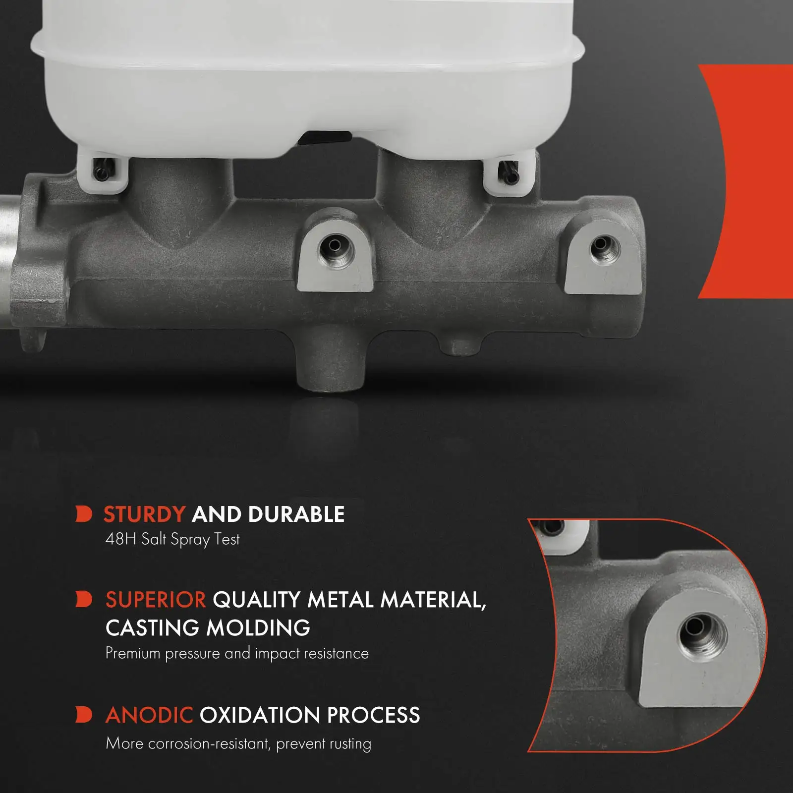 A-Premium Brake Master Cylinder with Reservoir & Sensor for Ford E-250 E-350 Super Duty E-450 Super Duty 2008