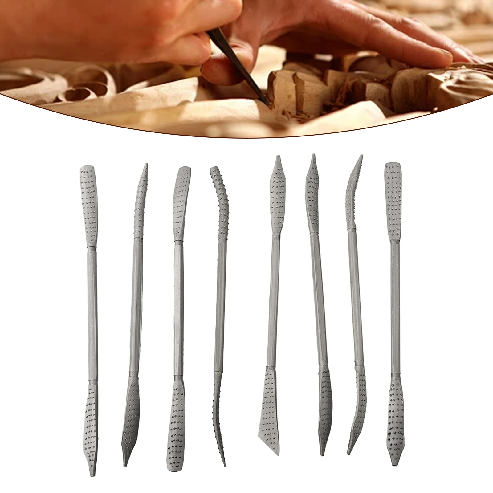 

8pcs Coarse Riffler Files Carbon Steel Double Ended Hand Tools Wood Rasp File Set Workshop Equipment High Quality